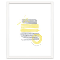 Watercolor Shapes No. 1 | Illuminating Yellow & Ultimate Grey