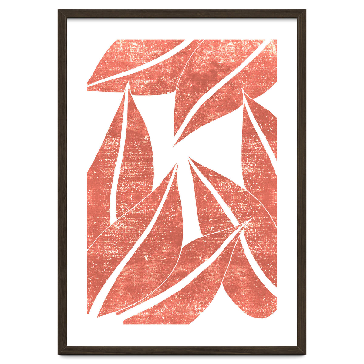 Abstract Terracotta Leaves 1 - Burnt Orange