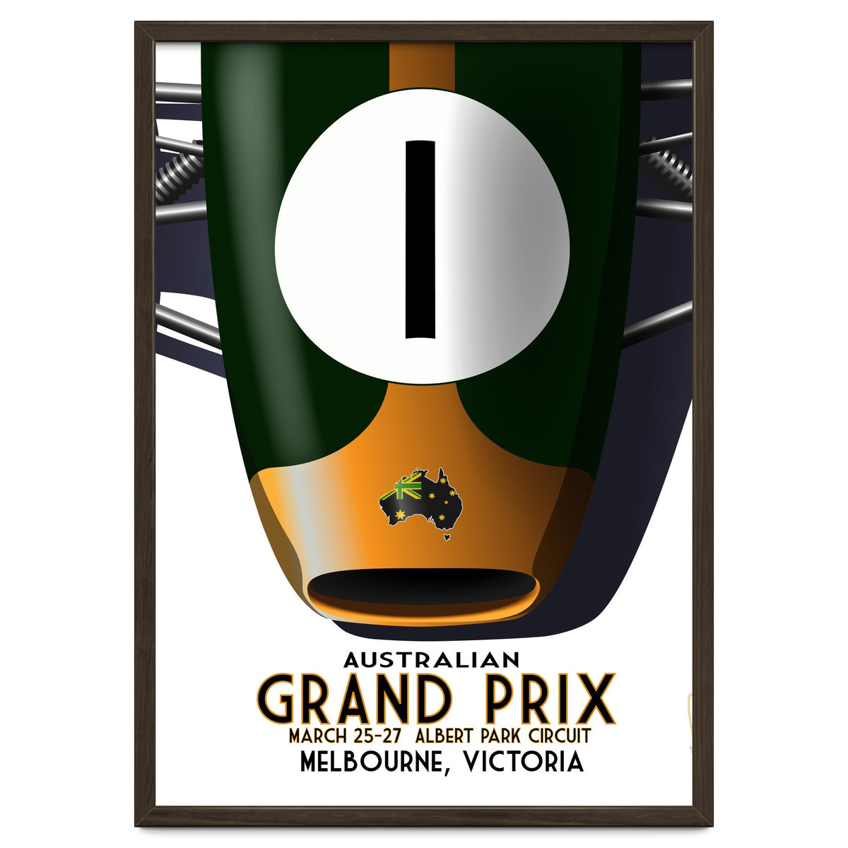 Australian Grand Prix Art Deco poster