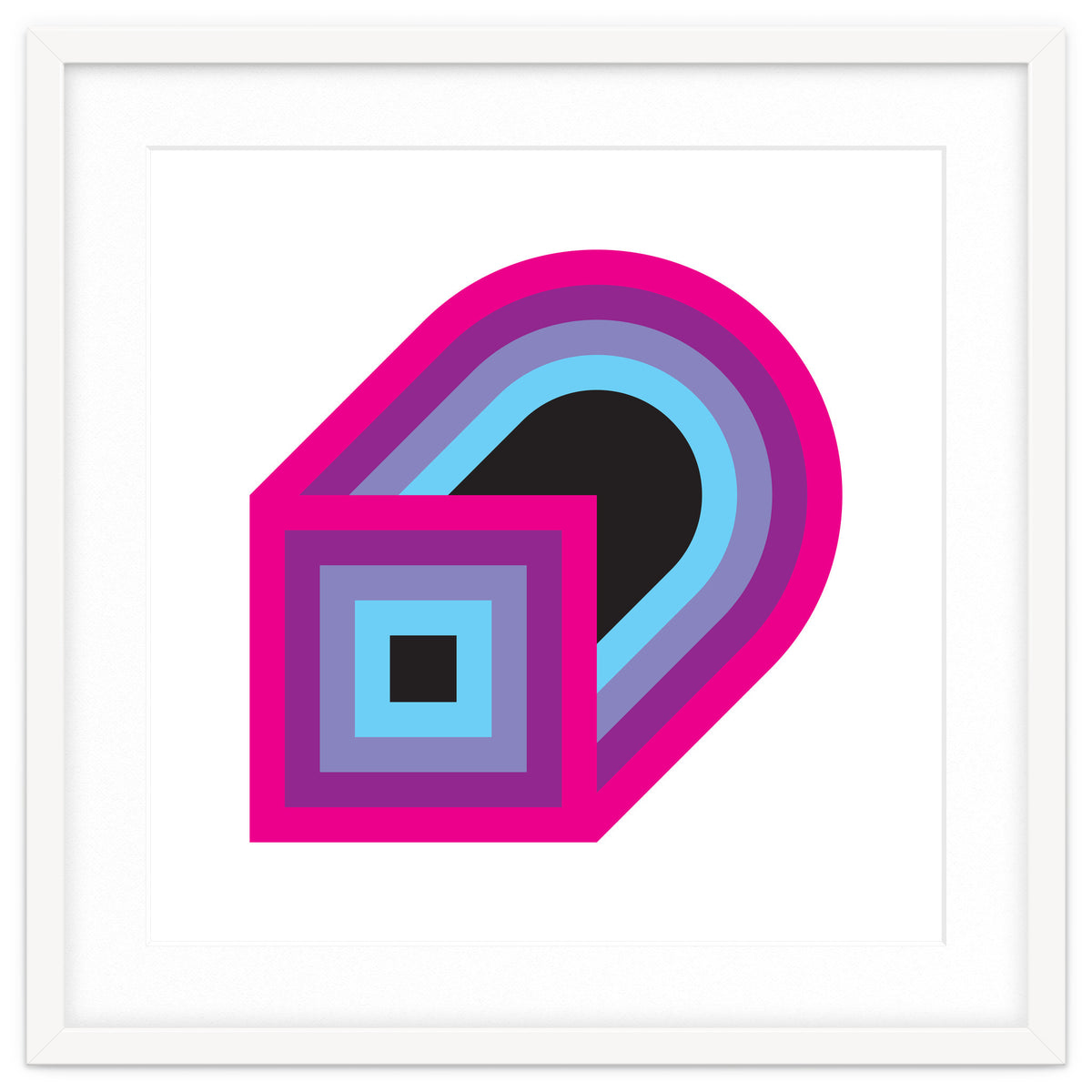 Geometric Shapes No. 41 - purple, blue & lilac