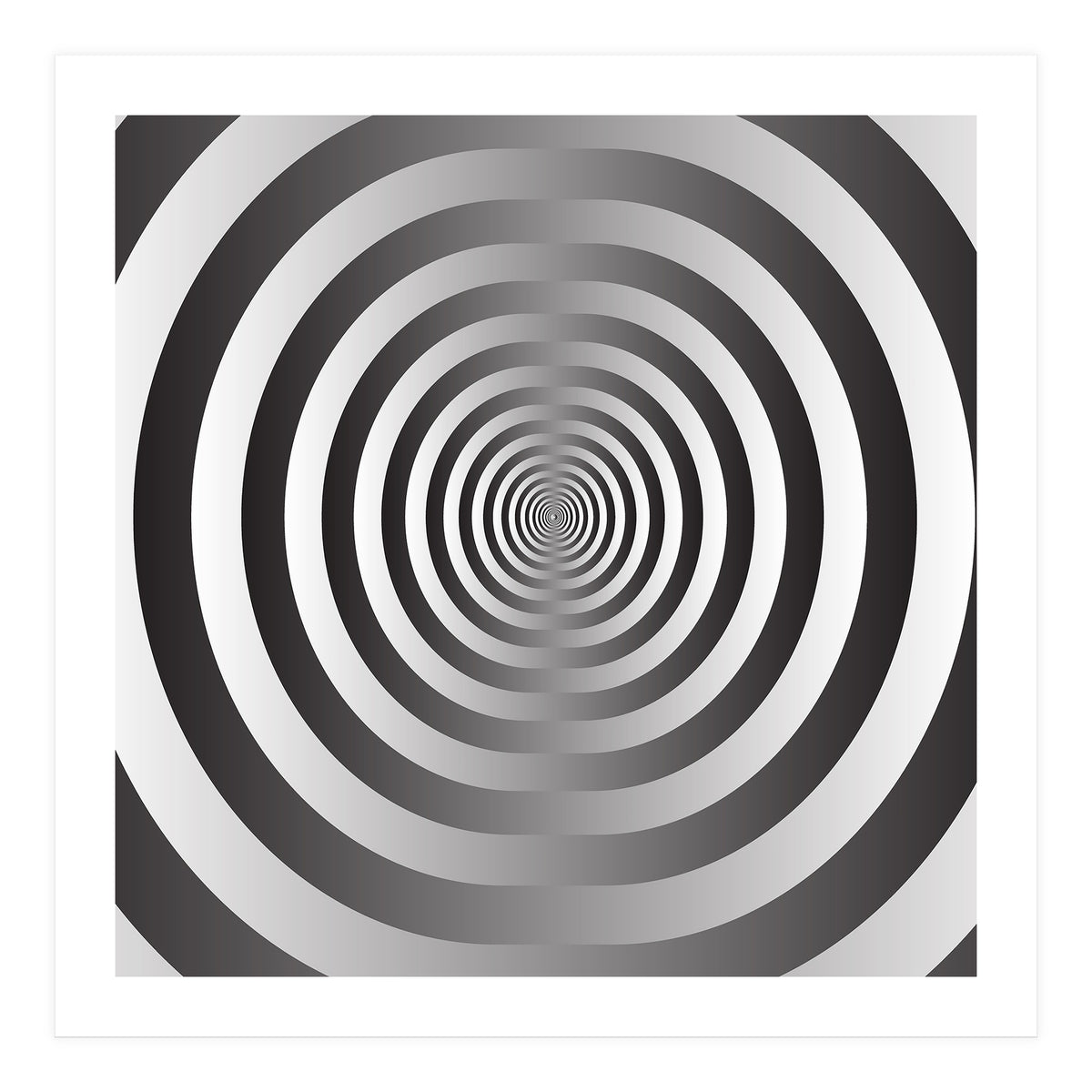 Black And White Spiral  (Print Only)