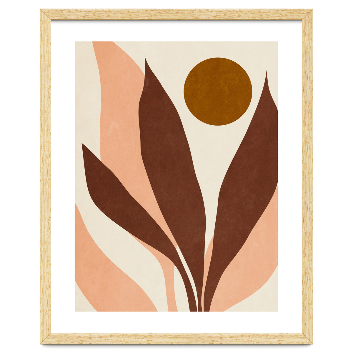 ABSTRACT LEAVES AND SUN - R01