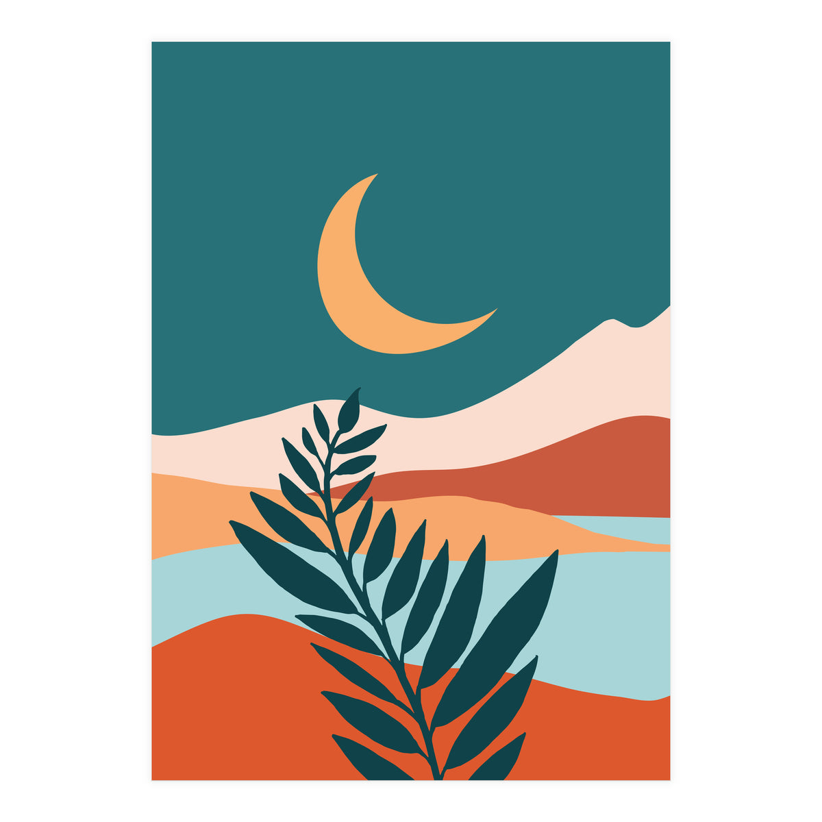 Moonlit Mediterranean (Print Only)