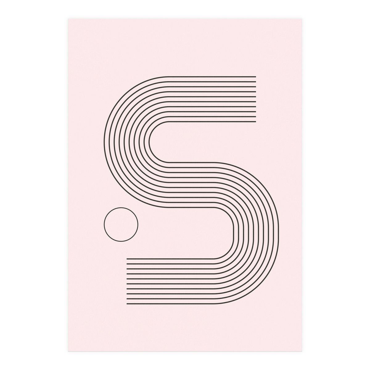 Rainbow Line Art Mid Century Modern (Print Only)