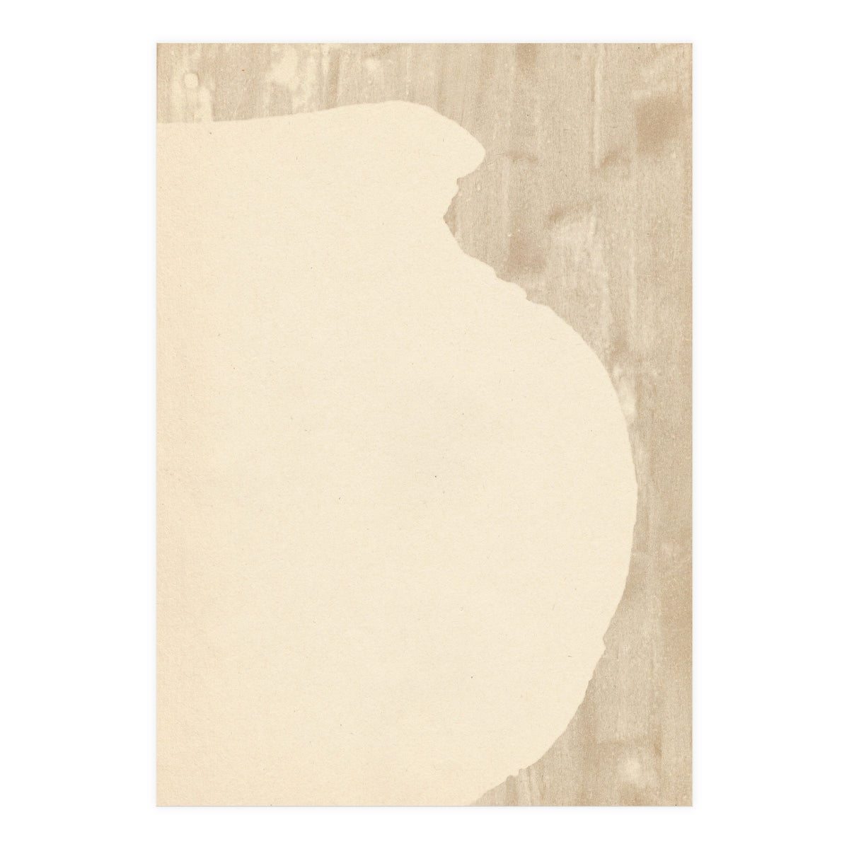 Cream tone vase silhouette (Print Only)