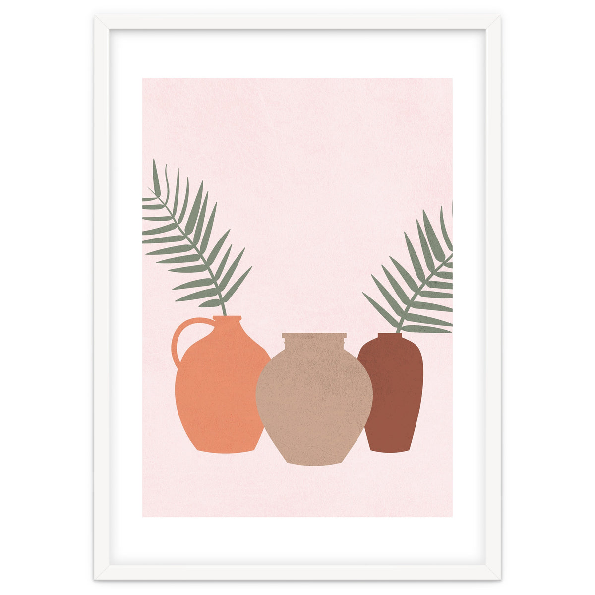 Palm Leaves Pottery Minimal Boho