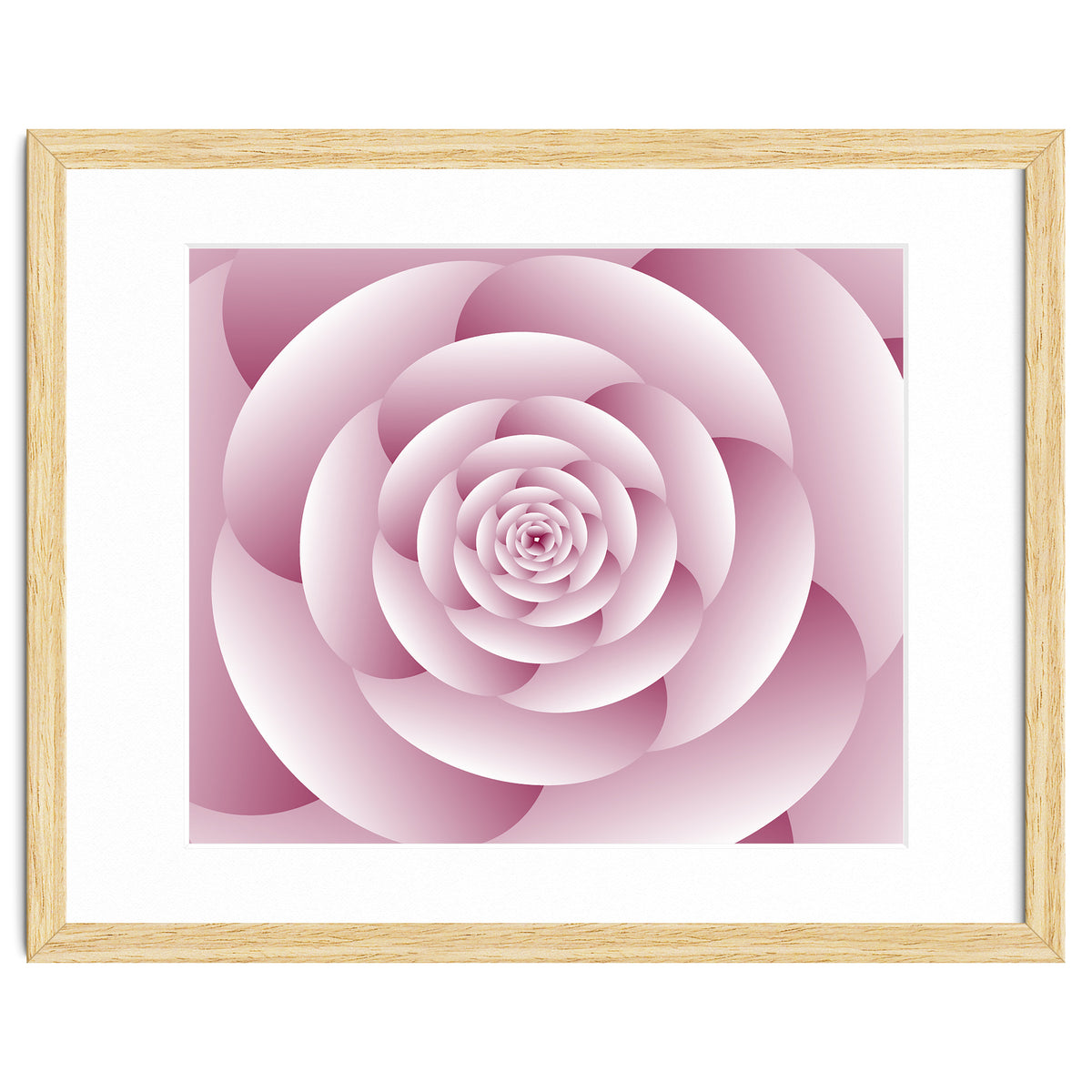 Abstract Rose Spiral 3D Art