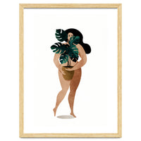 Nude With Plant