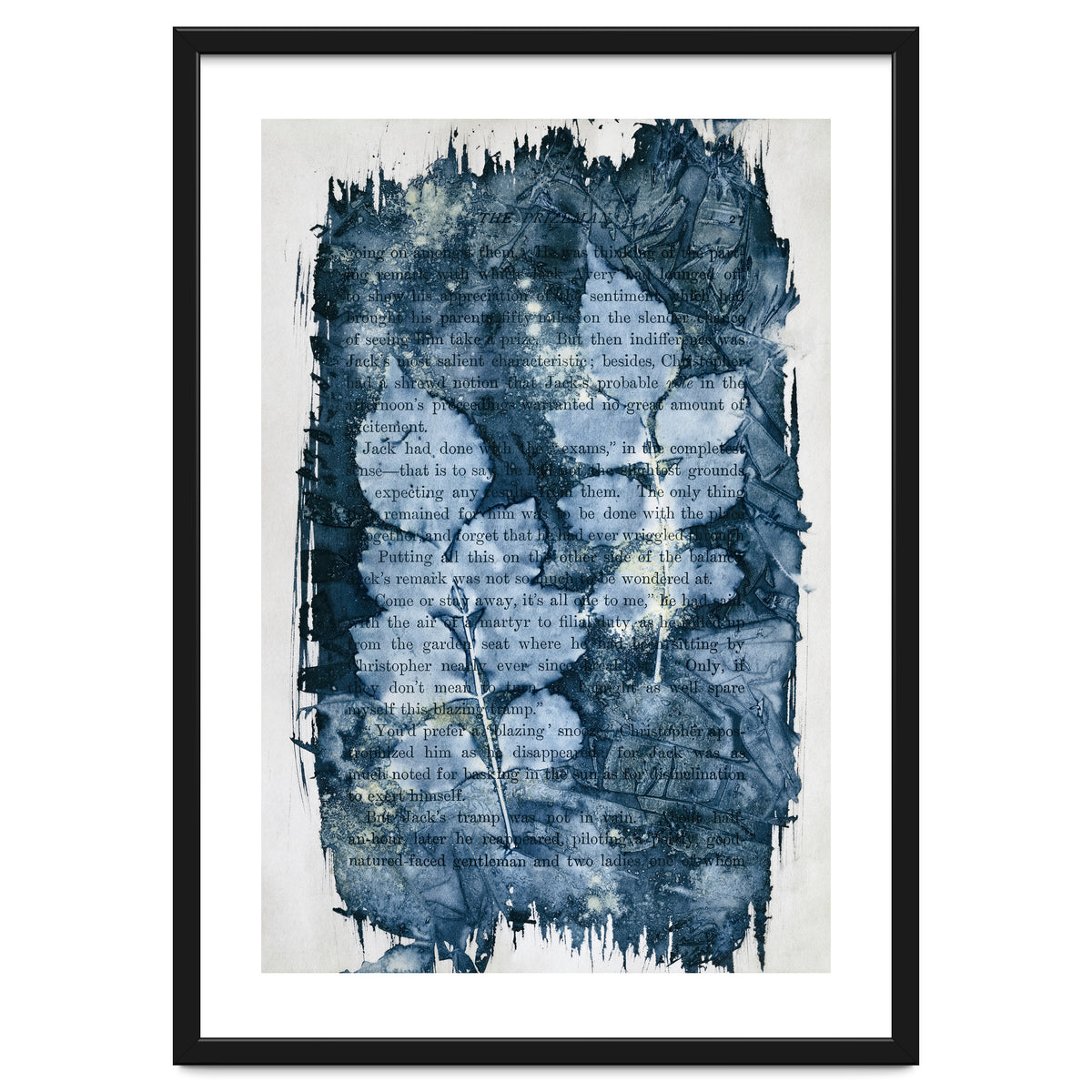 Indigo Blue Botanical Leaves No. 3