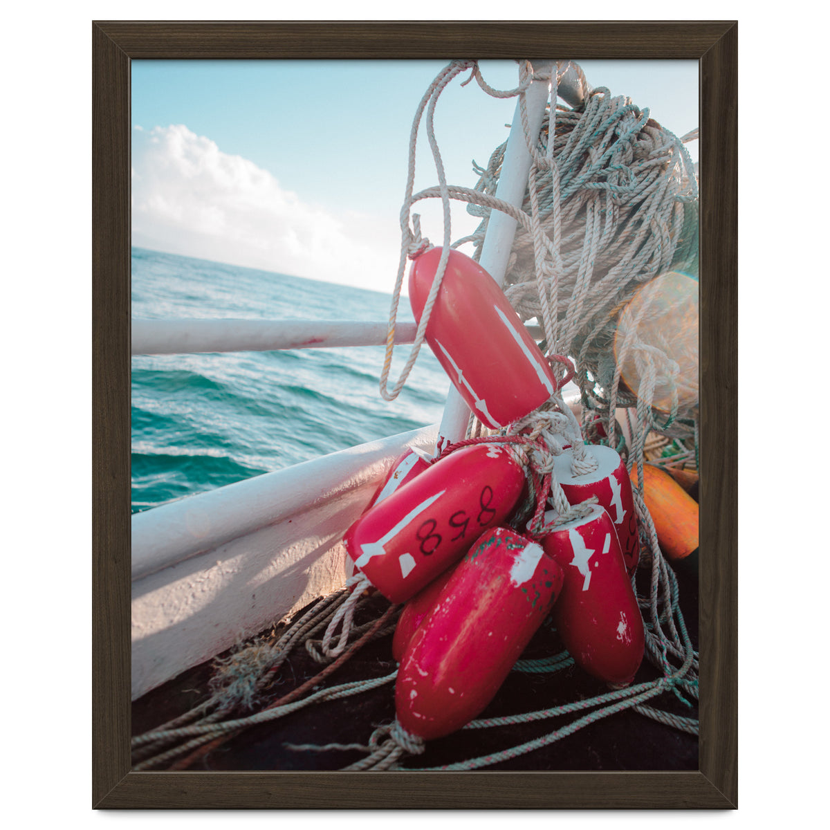 Buoys on a fishing boat