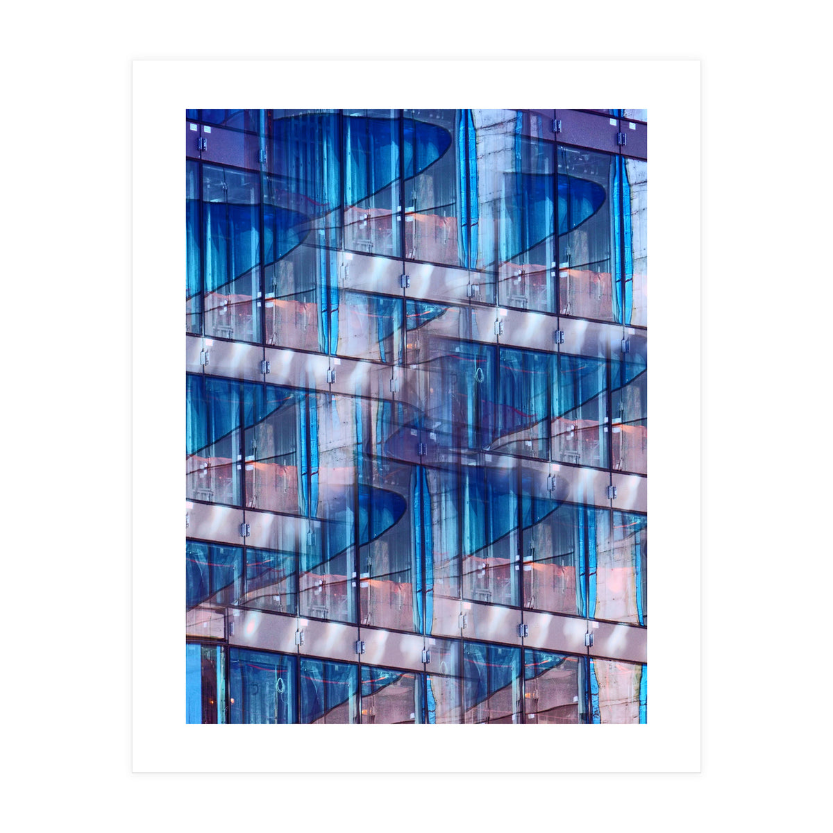 Blue Skyscraper Abstract (Print Only)