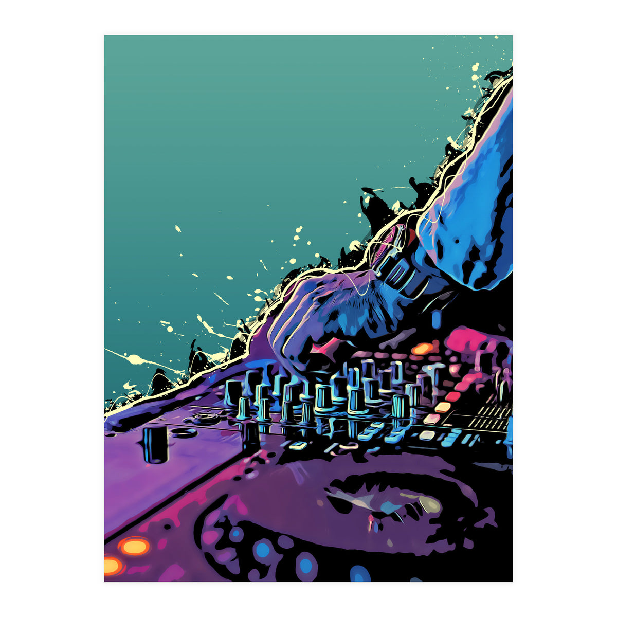 DJ music set #dj (Print Only)