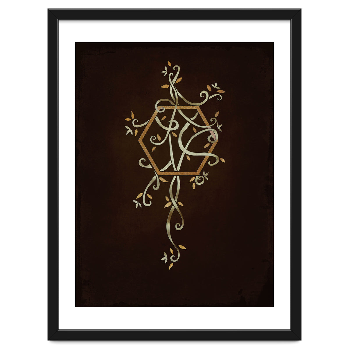 Flowering golden hexagon