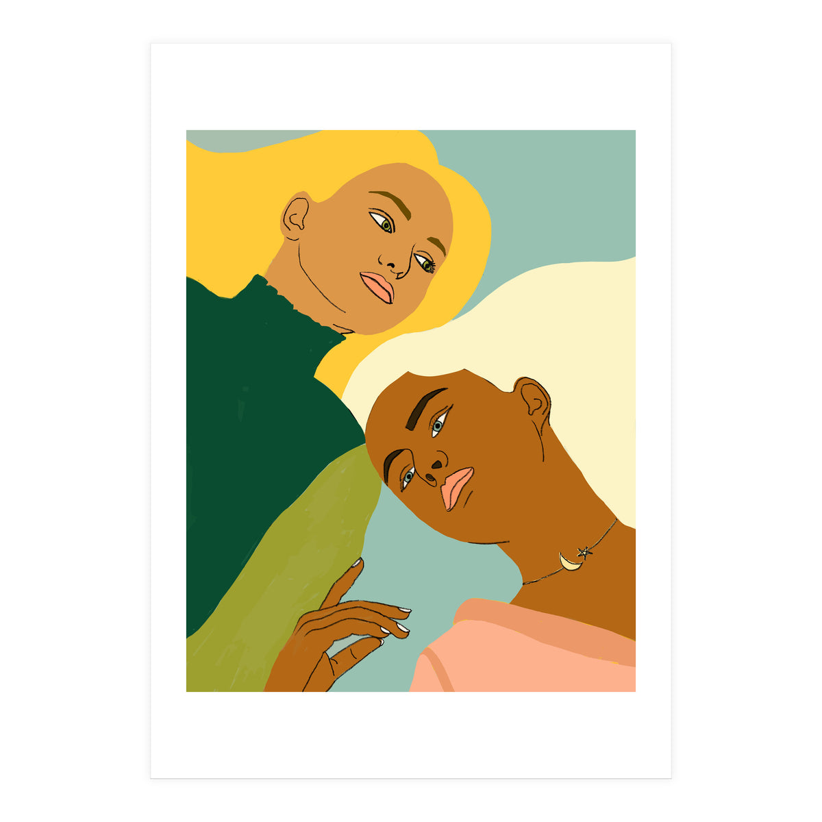 Two Souls One Body I #illustration painting (Print Only)