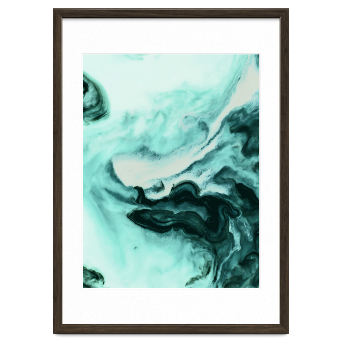Abstract marbling mint