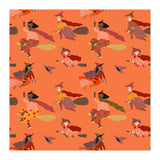 Tiny Witches Pattern (orange Backgrownd) (Print Only) thumbnail