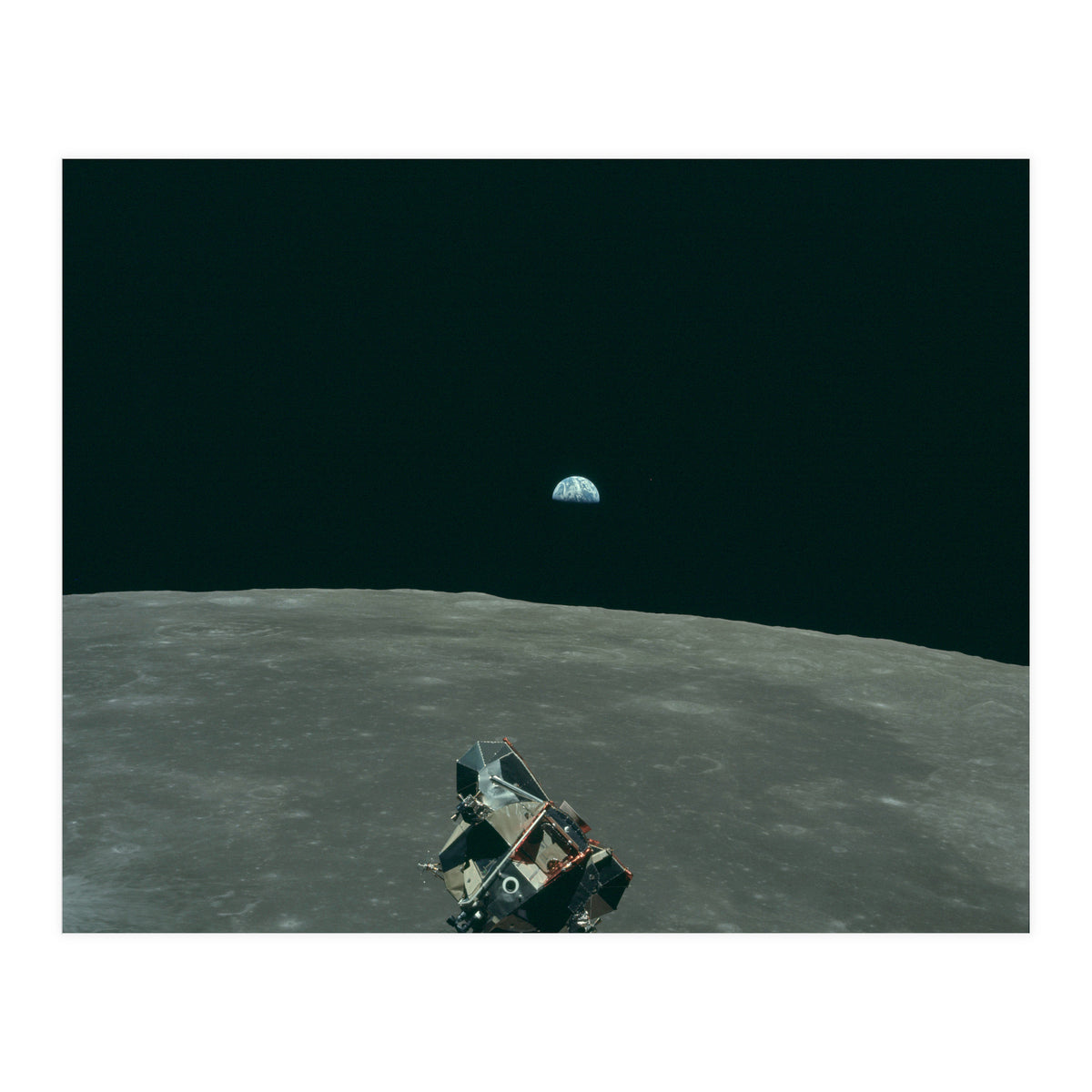 Earth, Moon And Lunar Module, As11 44 6643 (Print Only)