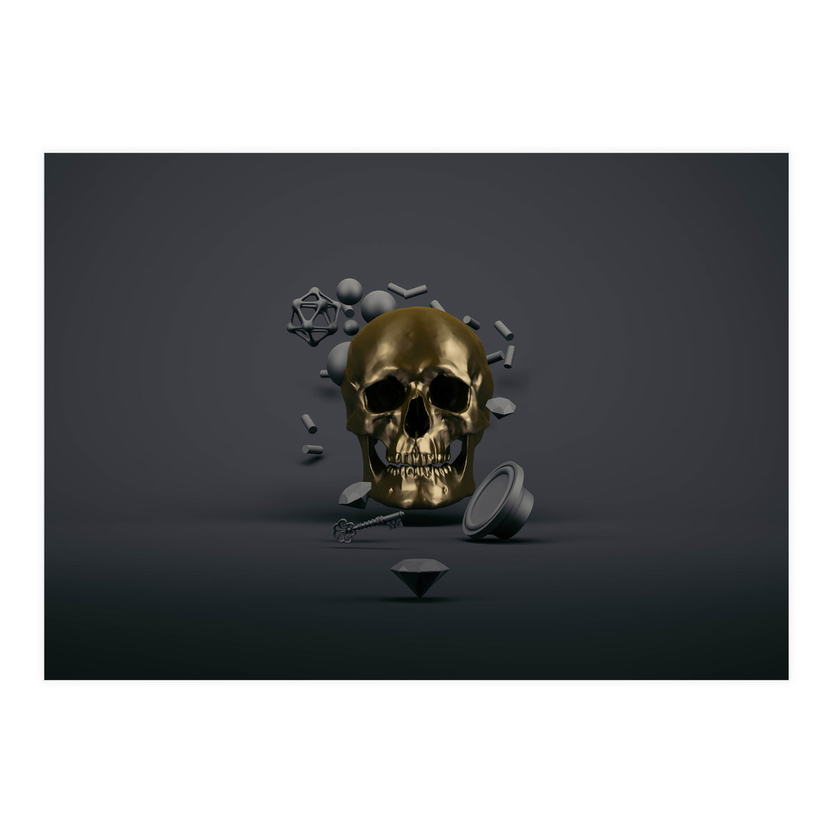 Golden Skull (Print Only)
