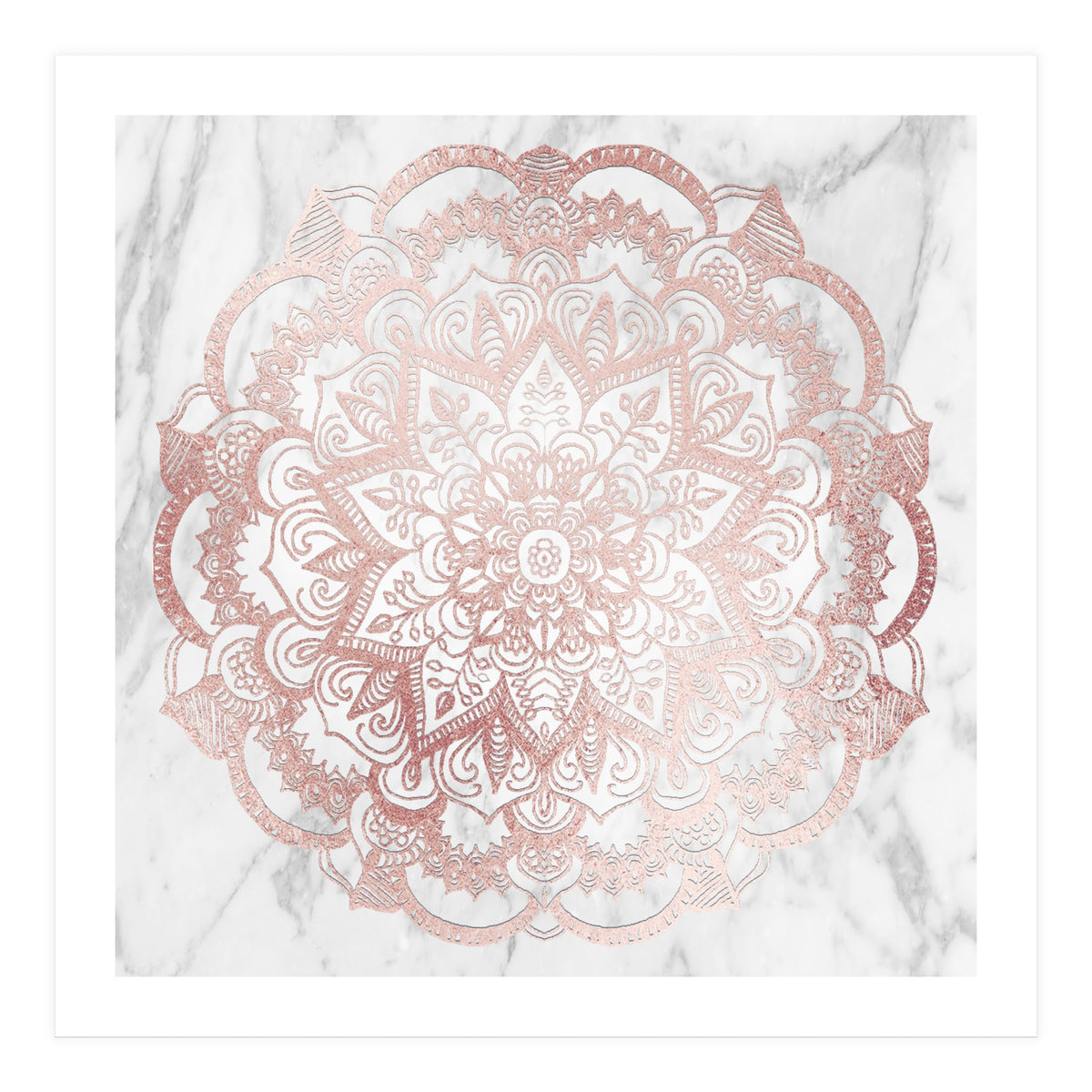 Rose Gold Mandala Star (Print Only)