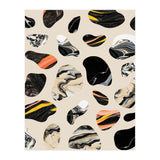 Marble Jelly Beans, Abstract Shapes Nature Eclectic Textures, Precious Stones Agate Dark Mystery (Print Only) thumbnail