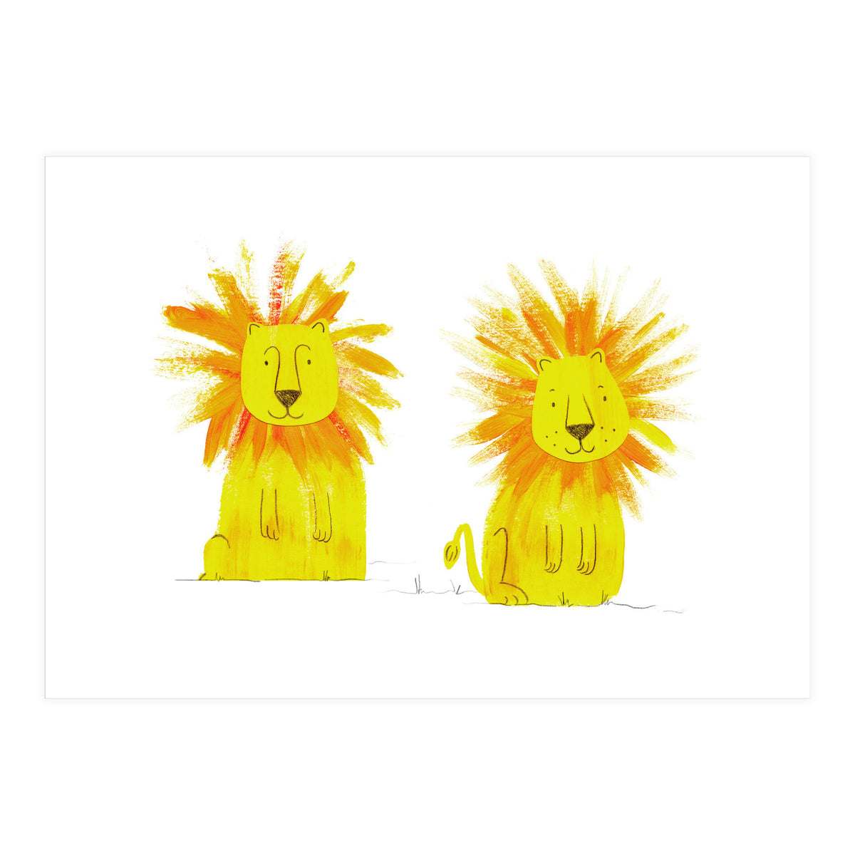 Two Lions  (Print Only)