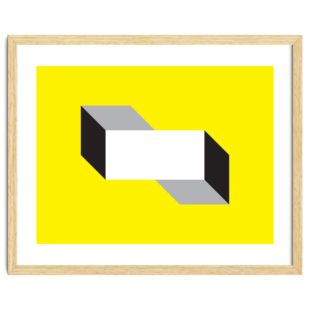 Geometric Shapes No. 50 - yellow, black & grey