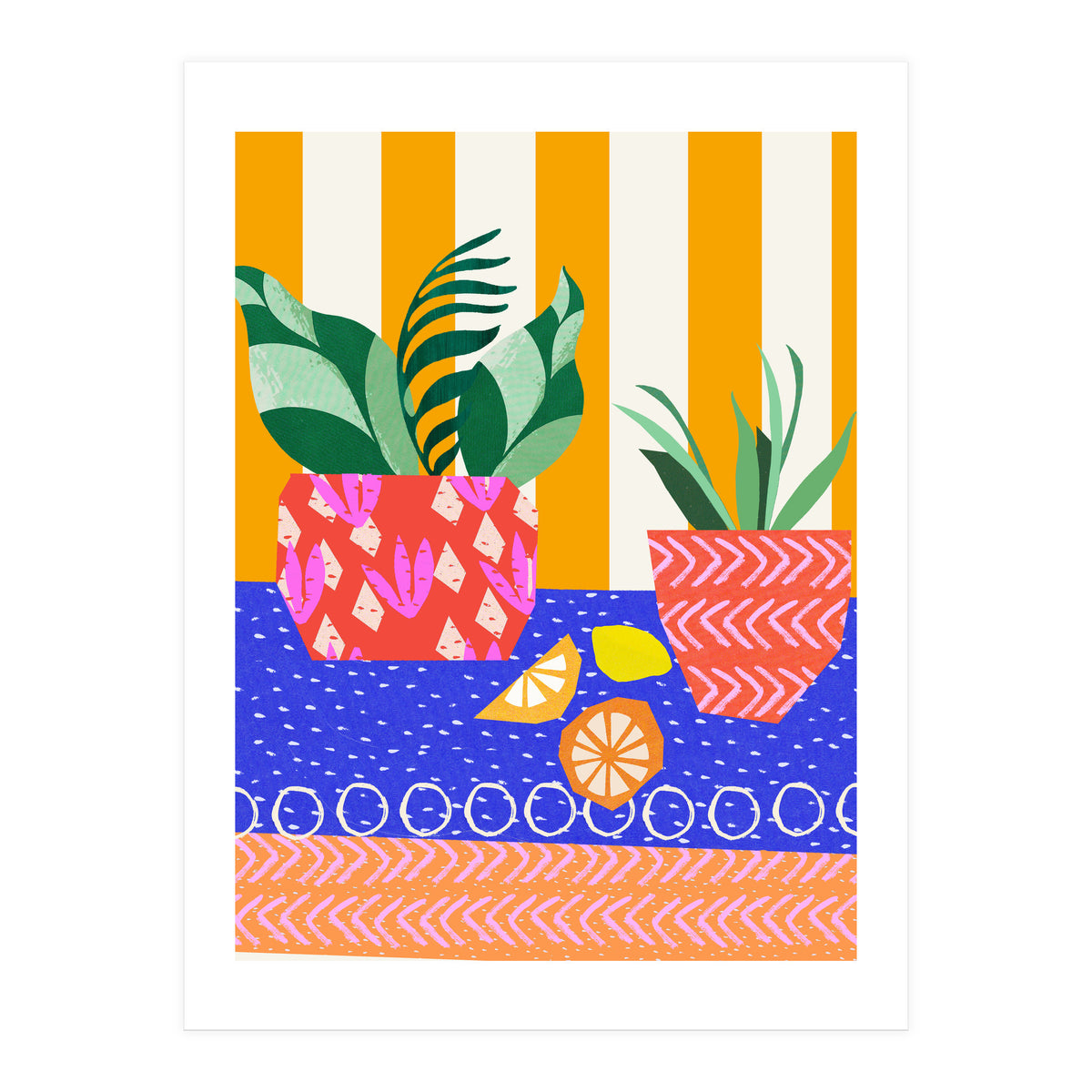 Stripes and circles (Print Only)