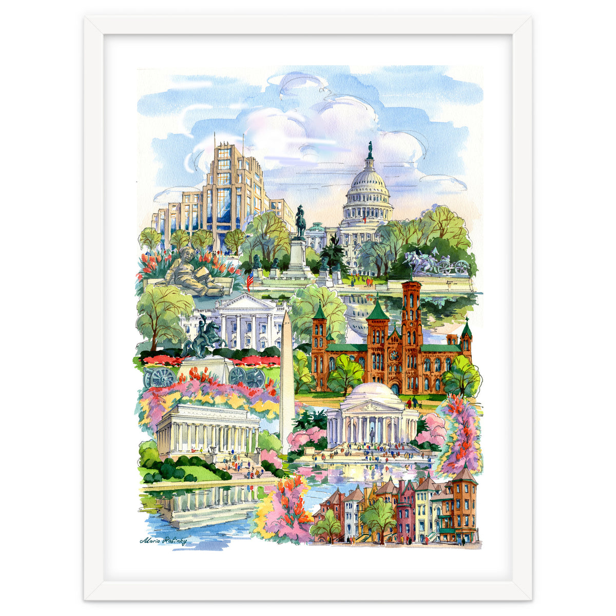 Washington District of Columbia Illustration