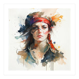 Watercolor Pirate Woman #4 (Print Only) thumbnail