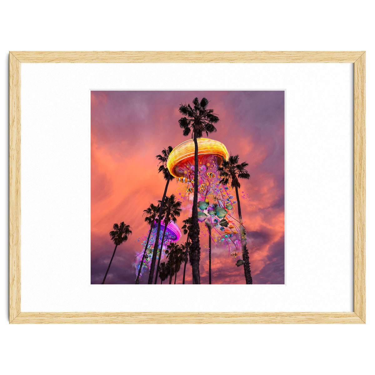 Electric Jellyfish in Palm Trees