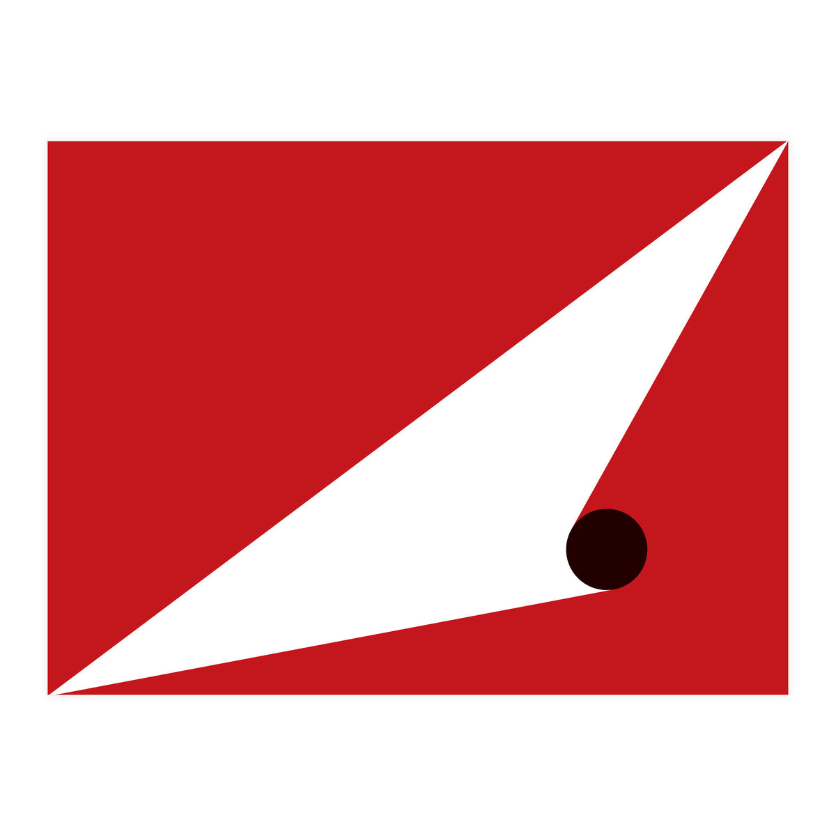 Geometric Shapes No. 71 - red, white & black (Print Only)