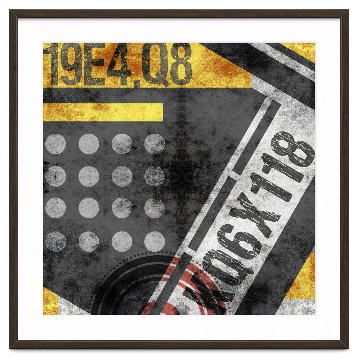 Abstract Industrial Black And Yellow