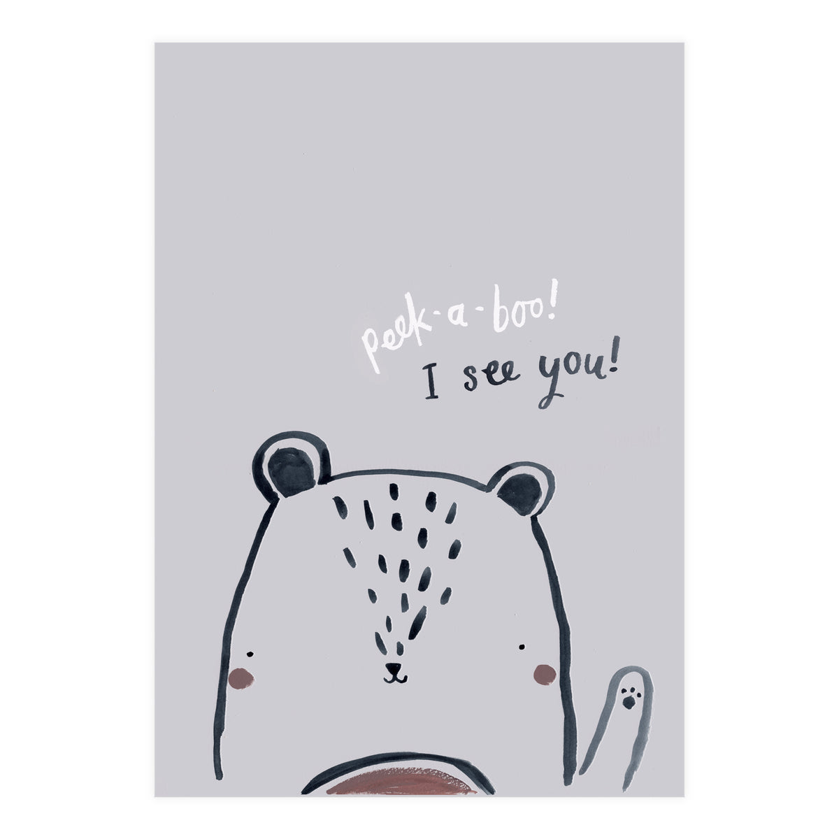 Peek A Boo Bear (Print Only)