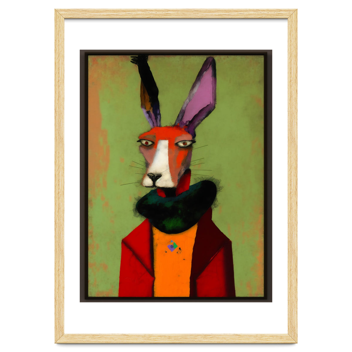 Hare In Clothes Portrait