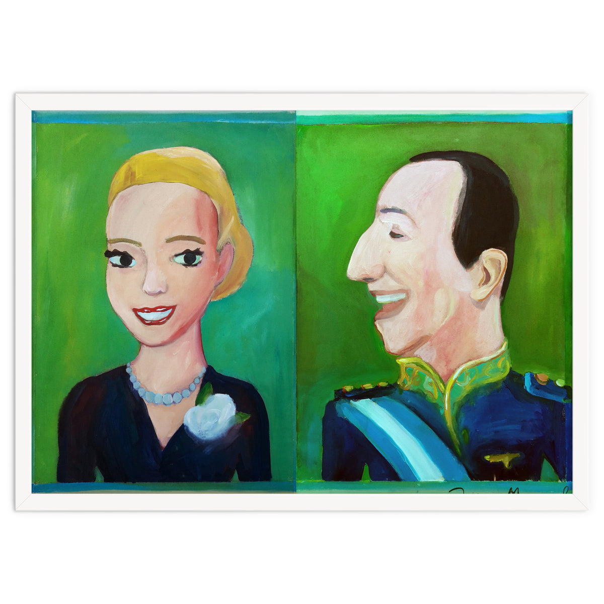 Evita y Juan Perón Díptico