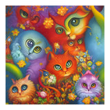 Colorful Crazy Kitty Cat Kitten Collage (Print Only) thumbnail
