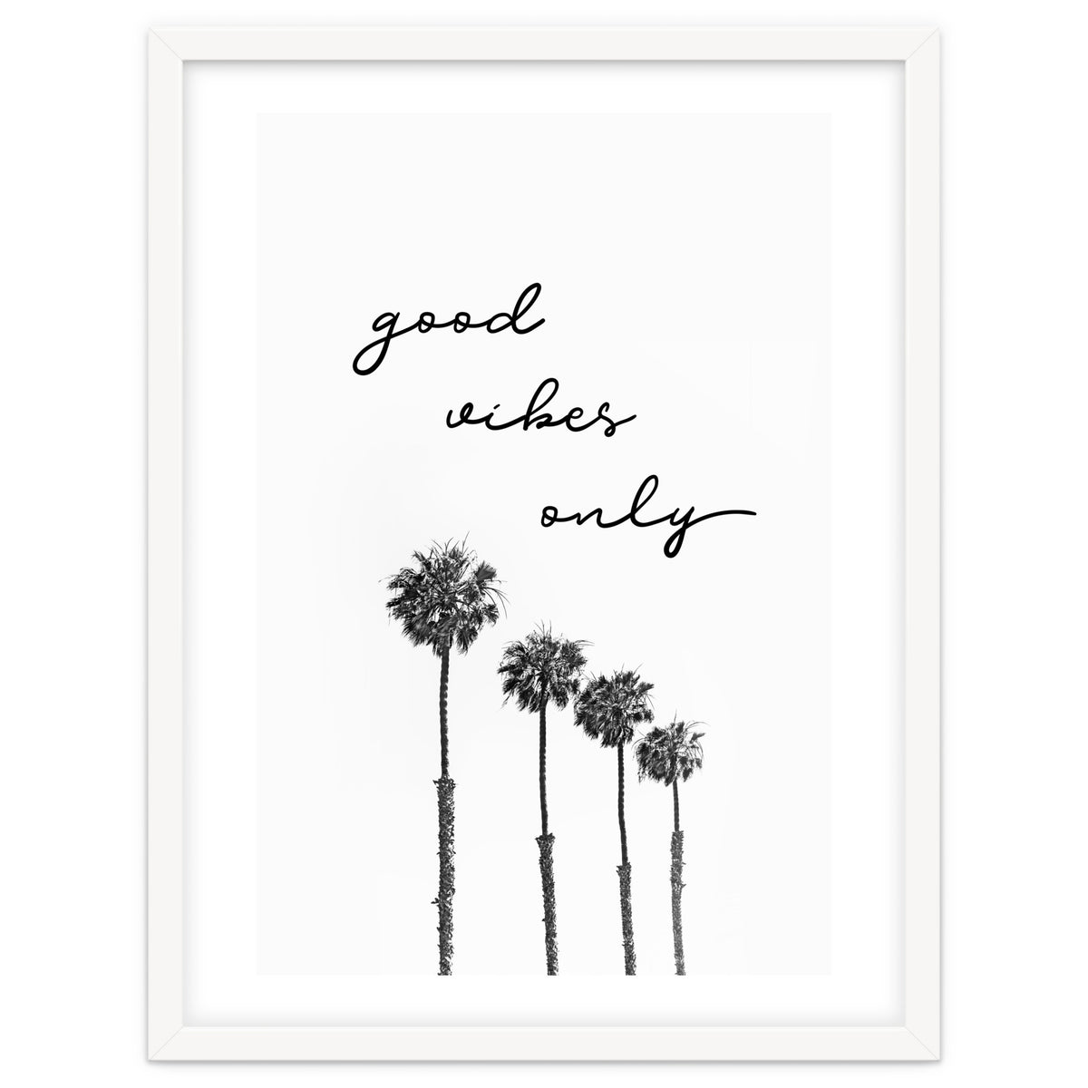 GOOD VIBES ONLY Dreaming under palm trees