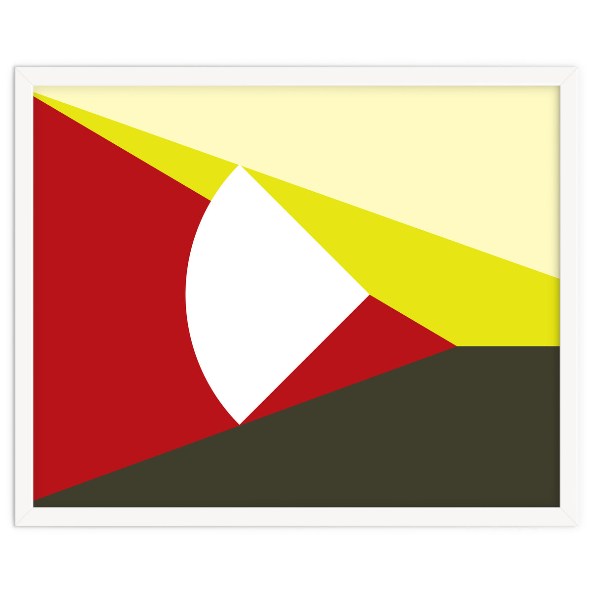 Geometric Shapes No. 13 - red, brown & yellow