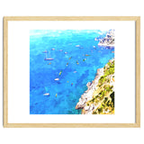 Capri Islands | Tropical Travel Summer Island | Ocean Sea Beach Swim Sail Painting thumbnail