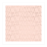Modern Rose Gold Geometric Thin Triangles Blush Pink Abstract Pattern (Print Only) thumbnail