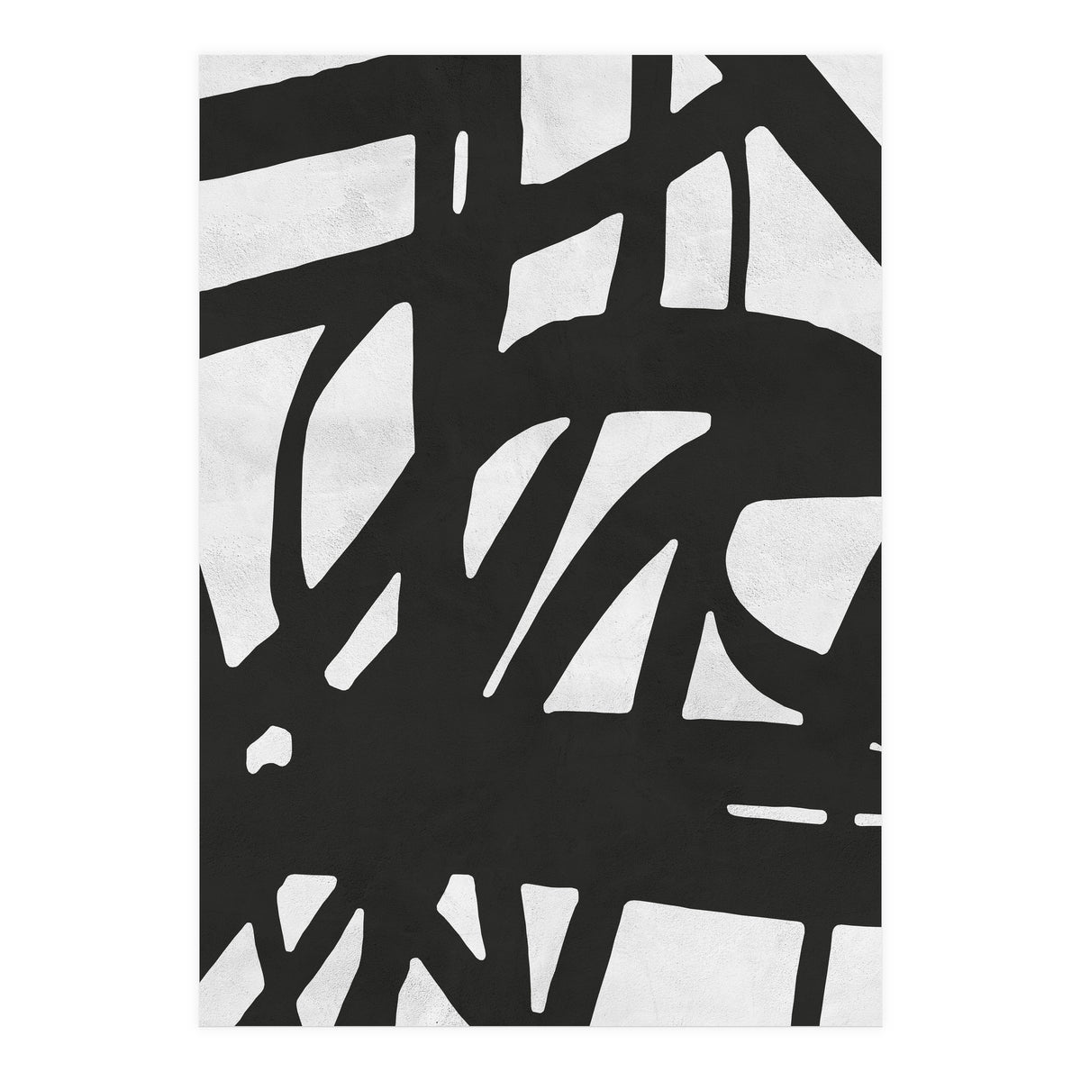 Expressionist black and white V (Print Only)
