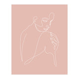 Sleep woman line pink (Print Only) thumbnail