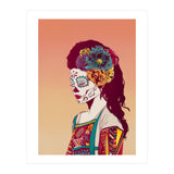 Mexican Skull Lady (Print Only) thumbnail