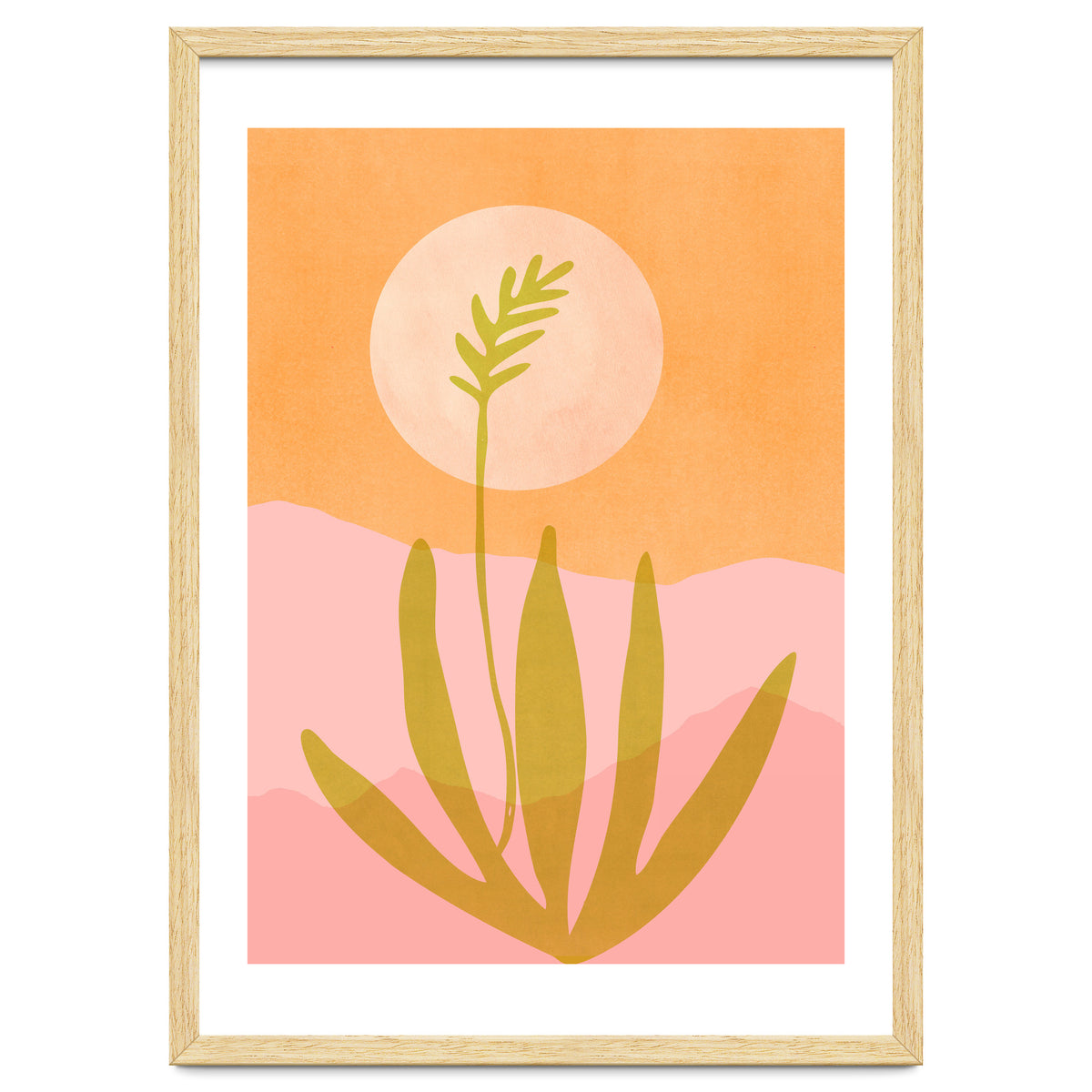 Desert Moon With Agave