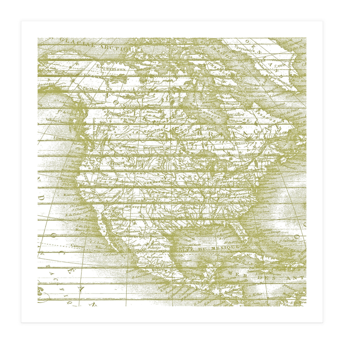 Vintage America`s Map  (Print Only)