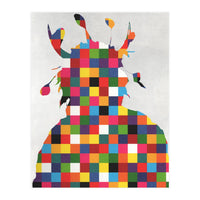 Indian Portrait Disaster · Kicking Bear Colorful Square (Print Only)