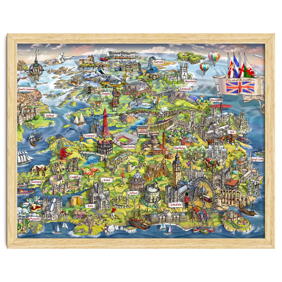 Illustrated Map Of The United Kingdom