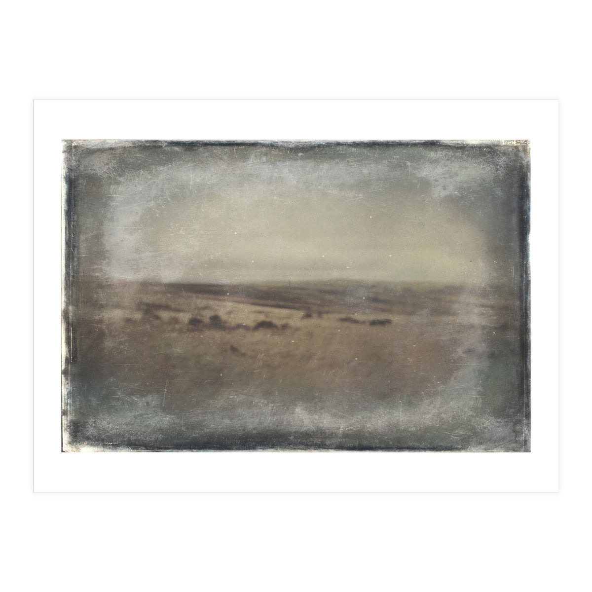 Bleak winter landscape of Saddleworth Moor  (Print Only)