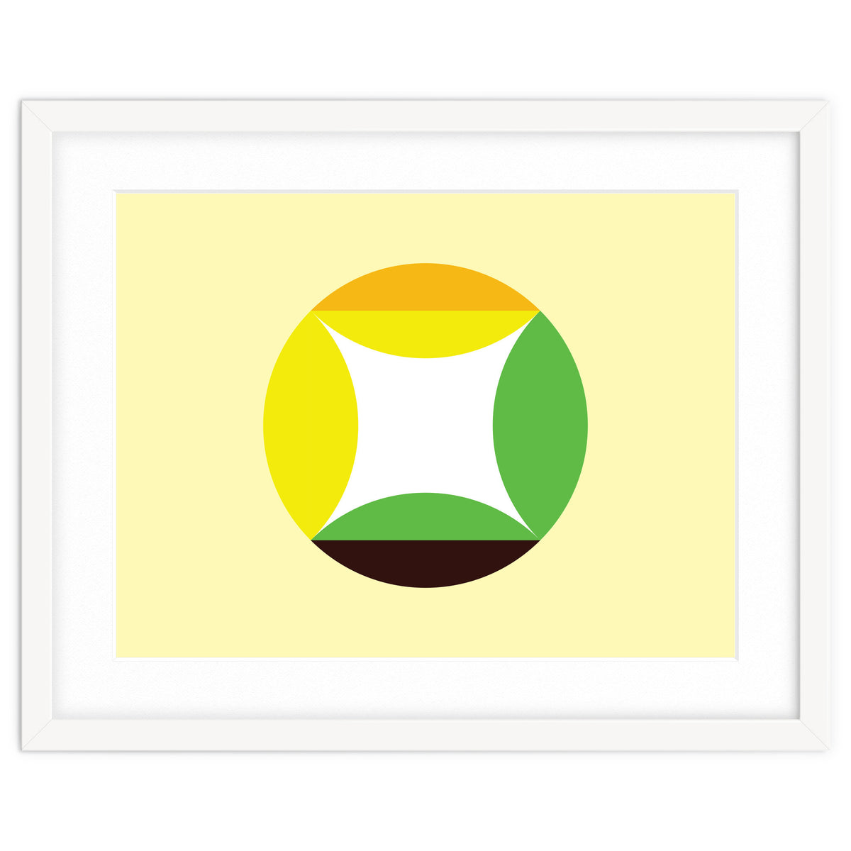 Geometric Shapes No. 21 - yellow, green & orange