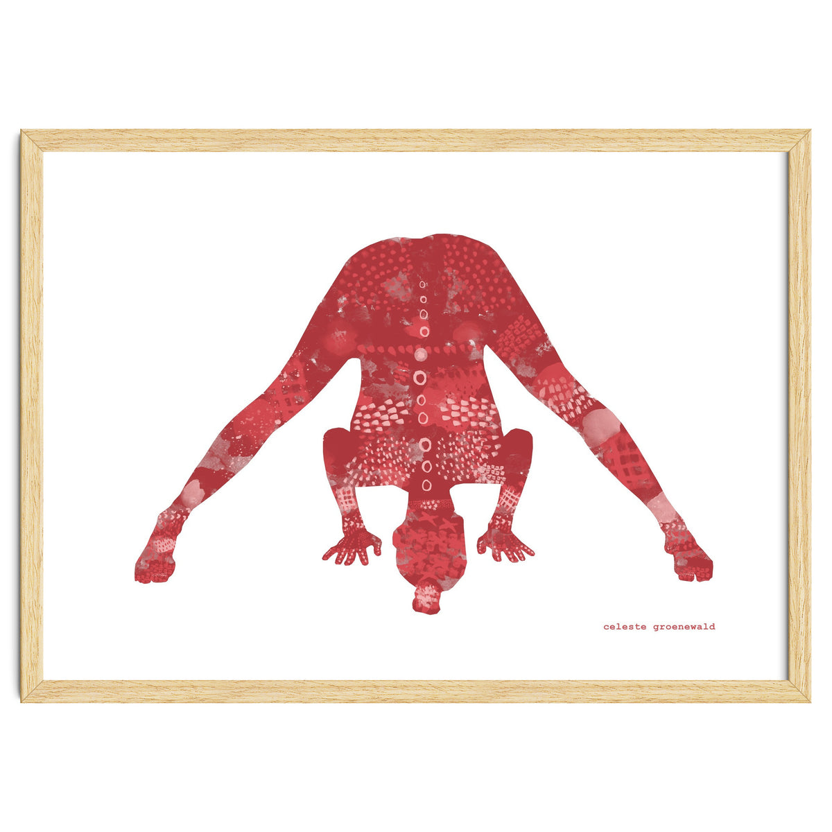 Prasarita Padottanasana in Red